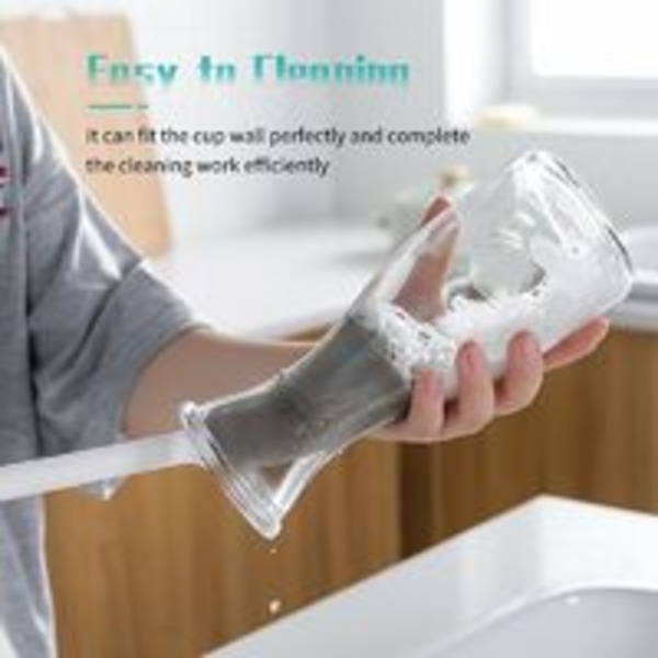 Flaskrengöringsborste Mjuk kopp tvättborste Svamp Bottle Cleani