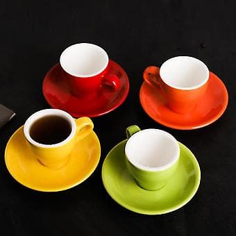 Macaron Espresso Sort Italiensk Kaffekop (Sort)