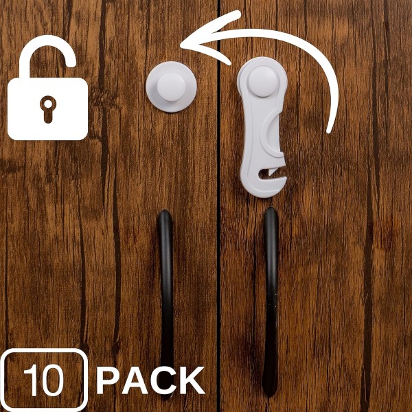 10 x Möbler Kylskåp Låda Skåp Magnetisk Dörrlås Spärr Ch