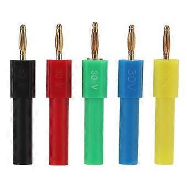 5 st hane till hona banankontakt 2 mm till 4 mm PA mässing banankontakter adapter för bilar ( )