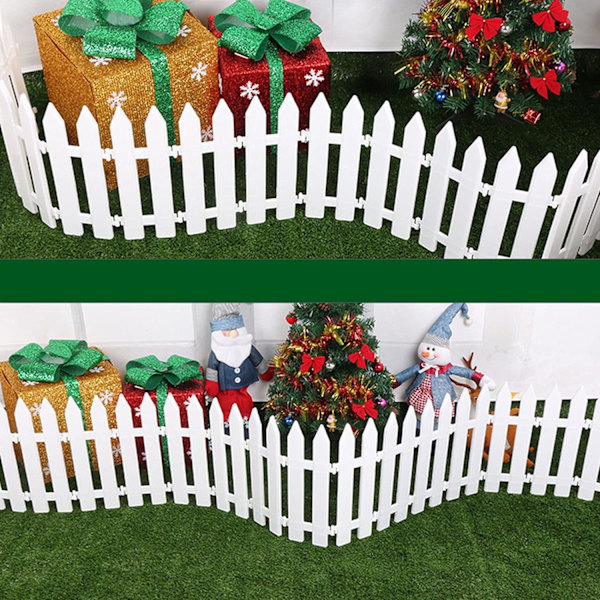 20 st Julgransstaket Plast Vit Palisade Xmas Tree Home
