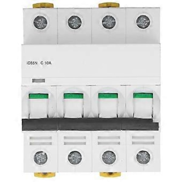 4P Miniatyrkretsbrytare Pa66 DIN-skena Montering Kretsbrytare 400V Lågspänning 6000A BrytförmågaC10A(10A) ( )