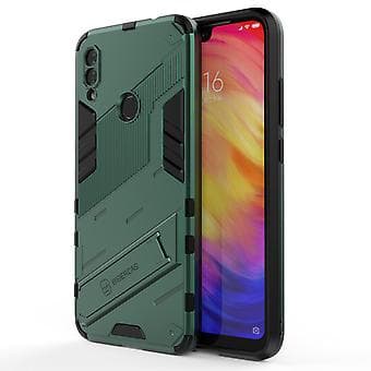 Slankt deksel for Redmi Note7 Støtsikkert tolags stativdeksel Green