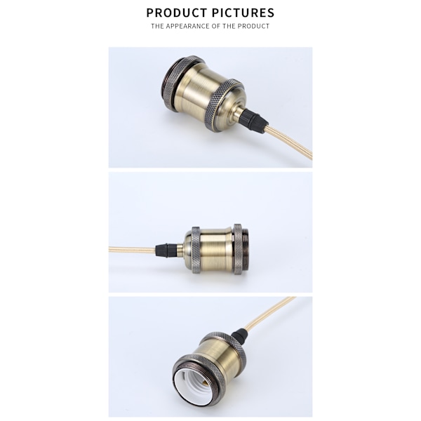 Vintage modern industristil taklampa E27 lamphållare Soc