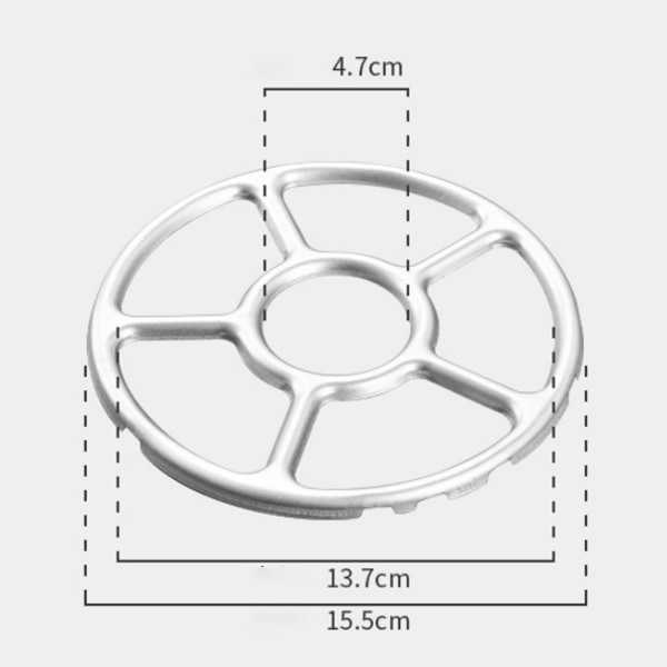 (6,1 tum/15,5 cm) Set med 2 Grill Gas Reducer Gas Reducer Wok Rack G