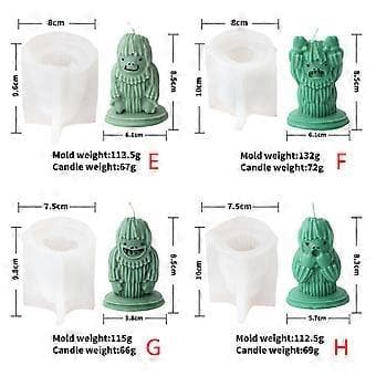 Silikone Håndværksform Genanvendelig Støbe Epoxyform 3D Lysfremstilling Geometrisk Form Silikone DIY 3D Håndværk Harpiksforme E