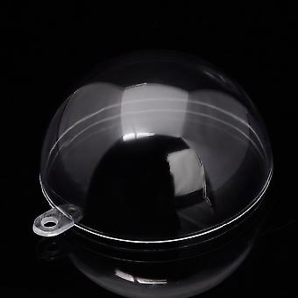 10 st 8 cm Transparenta Ihåliga Julgranspynt Plast Hängande Julkula Dekoration för Hem Kontor Showcase