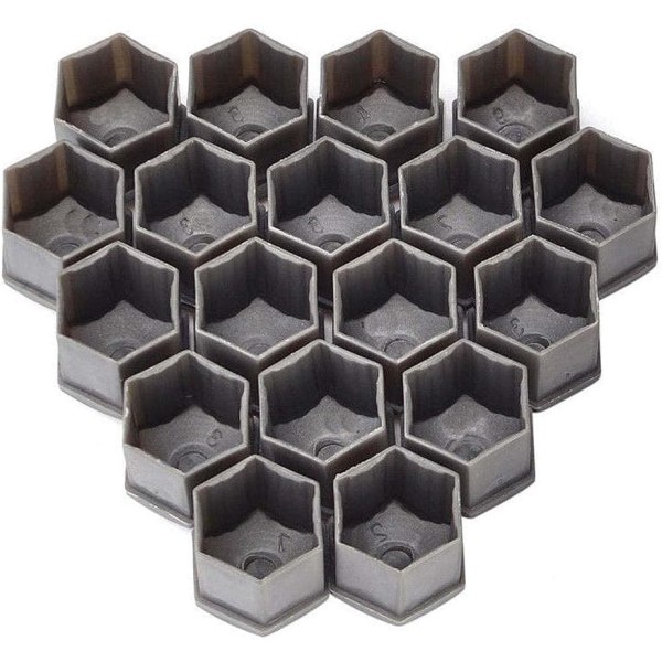 20 stk. 17mm Hjulkapsler, Hjulmutterhetter, Sekskantmutter for dekk