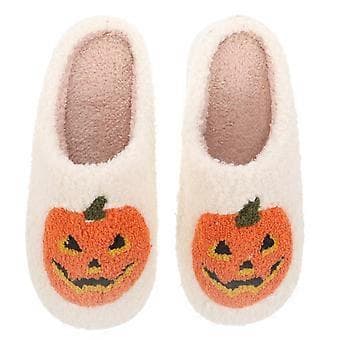Halloween Hjemmesko Bløde Hjemmesko Græskarform Til Kvinder Indendørs Komfort 1 Par