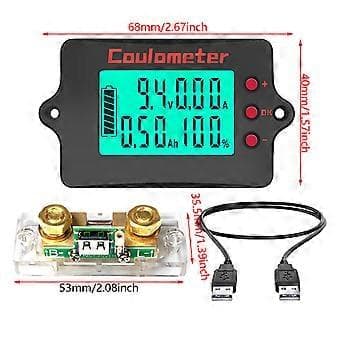 LCD Display Digital Strøm Spænding Effekt Energimåler Multimeter Amperemeter Voltmeter Egnet til Ingeniører med Høj Nøjagtighed 0.5m data cable