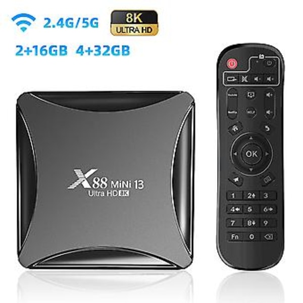 Liten Dual Band WIFI TV-box Multifunktionell Mediaspelare TV-box för Hem Sovrum (AU-kontakt 2g16g)