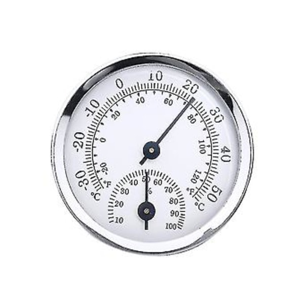 Mini Rund Väggmonterad Analog Termometer Hygrometer Temperatur Fuktighetsmätare ( )