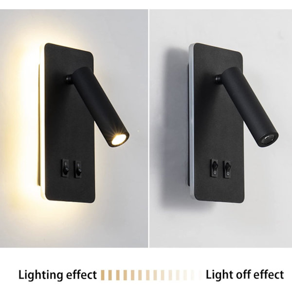 LED Vægmonteret Lampe, Sengelampe til Læsning, 11W LED Væglampe