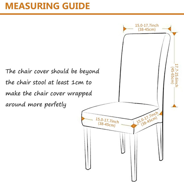 Stretch cover Set om 4 , (Vit) Universal Dining Chair Pro