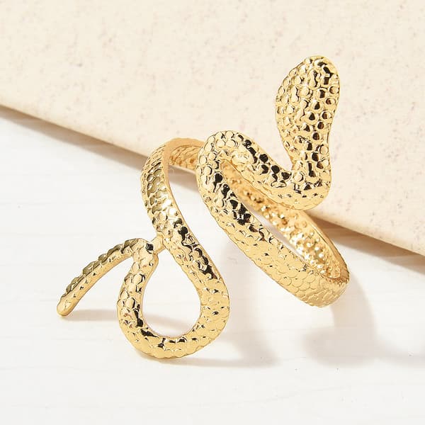 Guld Slange Åben Ring: Unik Ring til Mænd og Kvinder - Stil 1