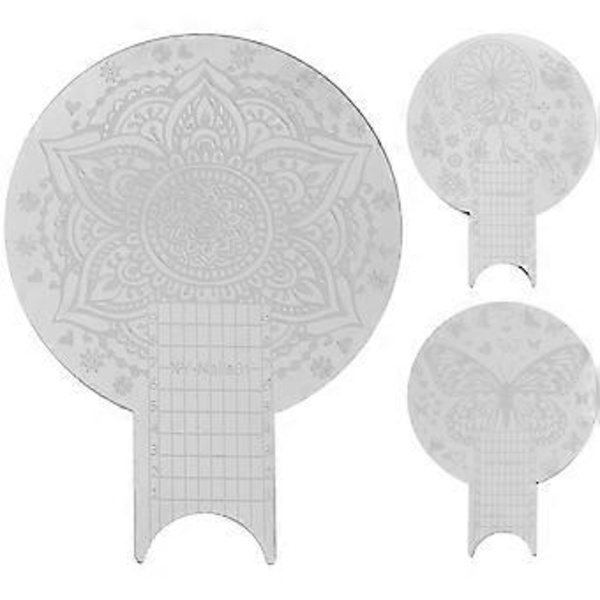 3 st Manikyr Mallar Nagelstempel Fashionabla Nagelschabloner Nagelstempelplattor