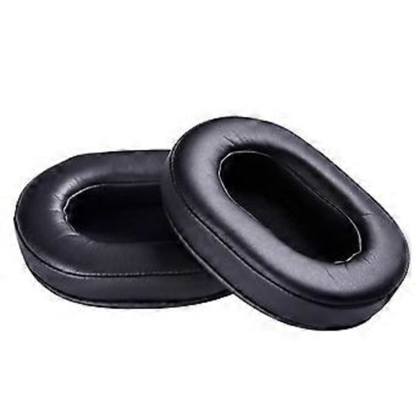 1 par professionella öronkuddar i proteinläder för ATH-MSR7 MDR-7506 ATH-M50S MDR-CD900ST ATH-SX1 ATH-SX1A Svart Black