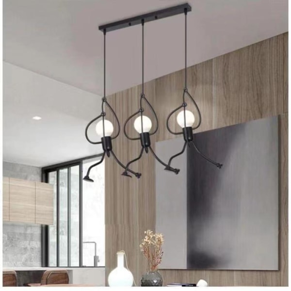 Moderne Pendellampe Kreativ jern Mennesker Tegneserie Design Hengende L