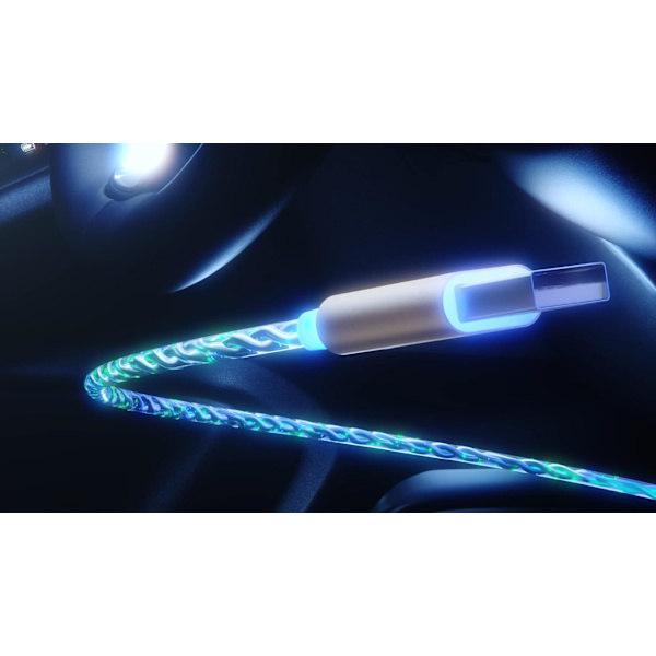 Sort MagSafe Induktionsbiloplader, RGB Lys, Kompatibel med