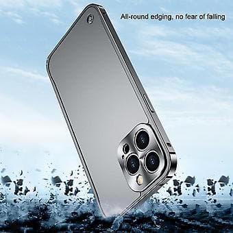 Metalramme Frosted PC-etui til iPhone 13 mini Silver