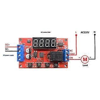 Timerforsinkelsesrelæmodul Programmerbar cyklustimingcontroller LED-display Intelligent hjemmeenhed DC5V/12V/24V strøm 5V