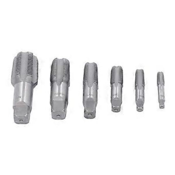 6 st gängtapp NPT 1 tum 3/4 tum 1/2 tum 3/8 tum 1/4 tum 1/8 tum kolstål gängtappningssats för PVC-rör ( )