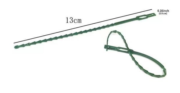 100 stycken Justerbara Trädgårdsväxtbindare, 13 cm Flexibla Plast