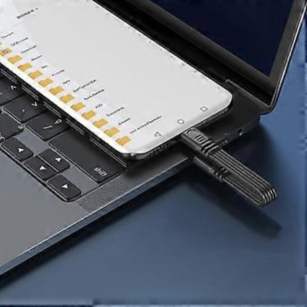 Kaksipäinen USB C -datan synkronointijohto suoralla päällä/suorakulmaliittimillä varustettu muunninkaapeli 45 W:n tyypin C latausjohto 0.5m LR male to UD male
