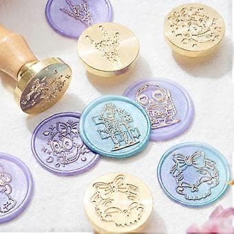 3 stk. Vokssegl Stempelhode Erstatning Pregeforseglinger Voks Scrapbooking Stempelhode Messing Forseglingsstempelhode Voksstempelhode Combination three