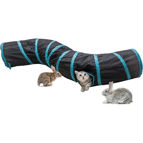 2 Way Cat Tunnel, hopfällbart Pet Tunnel Tube Interactive Toy Cat Tu