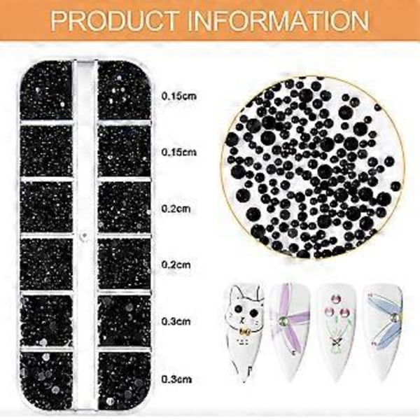 Crafting Gems, Glas AB Krystal Rhinestones Sæt Til Kreative DIY Projekter Og Udsøgt Neglekunst