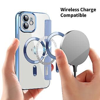 För iPhone 14 Shield Magsafe RFID Stöldskydd Rombläder Telefonfodral Green