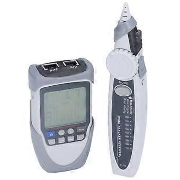 Nätverkskabeltestare LCD Digital Analog Multifunktion POE Wire Tracker Line Finder med väska ( )