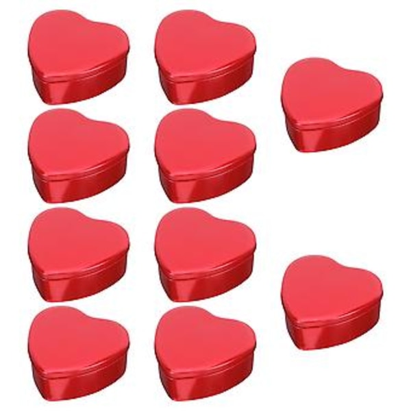10 st Bröllopsminnen Valentine Godis Cookie Box Bröllopsgodisburkar Plåt Valentine Presentask