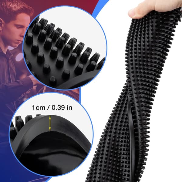 Sort 1 stk., 30*45 cm, PVC Gummi Coaster Afløbsbarmåtte Tyk Rektangulær