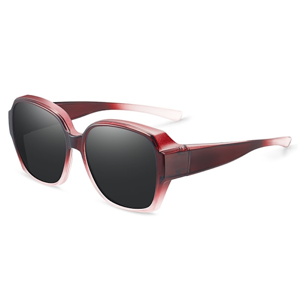 Moderne polariserede solbriller, udendørs kørsel solbeskyttelse og UV-beskyttelse solbriller, multifunktionelle briller, unisex, rød Red