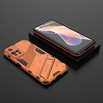 Slankt deksel for Redmi Note11 Pro 5G Støtsikkert tolags stativdeksel Orange