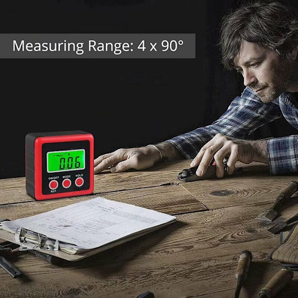 Vinkelmätare Vinkelmätning Digital LCD Digital Goniometer Case