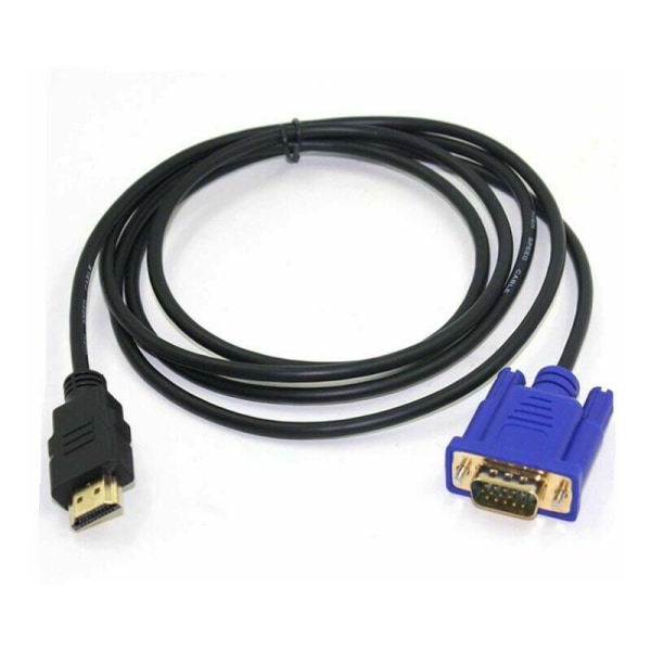1080P HDMI til VGA Konverteringskabel HDMI til VGA Kabel 1.8m Adapter
