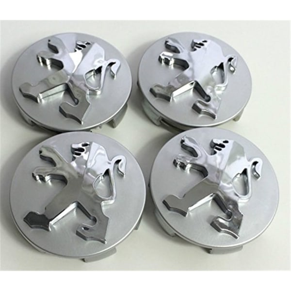 Set med 4 Högkvalitativa Navkapslar i Legering för Peugeot 106 107 206 2