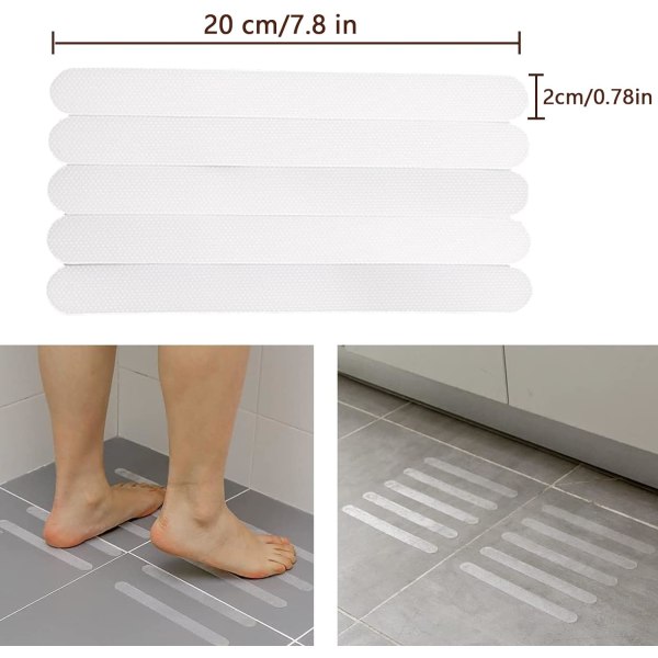30 bitar Anti-Slip Stickers Halkfri inomhustrappa Transparen