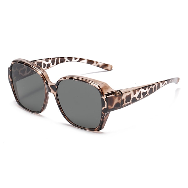 Moderigtige polariserede solbriller, udendørs kørsel solbeskyttelse og UV-beskyttelse solbriller, multifunktionelle briller, unisex, hvidt leopardprint white leopard print