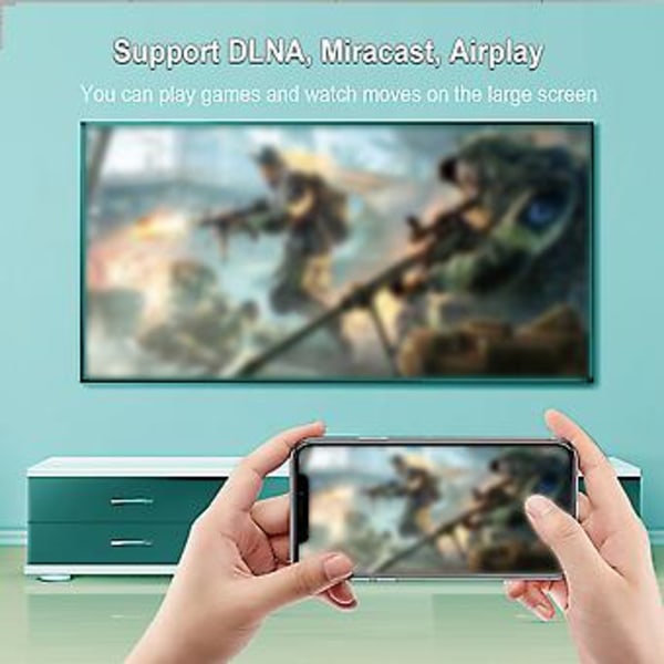 Dubbel WiFi Set-Top Box Bluetooth-kompatibel TV-box Hushåll 8K Mediaspelare för Hem Sovrum (EU-kontakt)