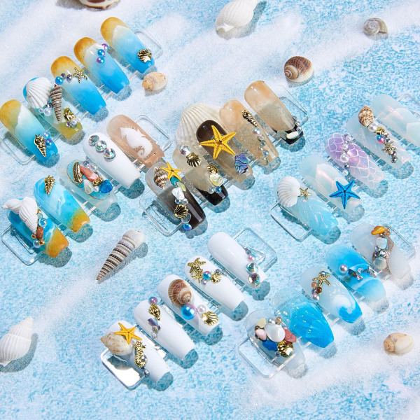 Rhinestones for Nail Art, Crystal Natural Seashell Pieces Abalone