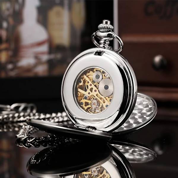 Watch för män Klassisk mekanisk handvindfickur Watch