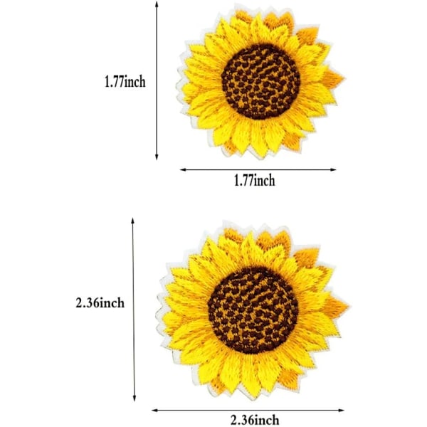 10 st Solrosbroderilappar Stryk på lapp Sy på applikation