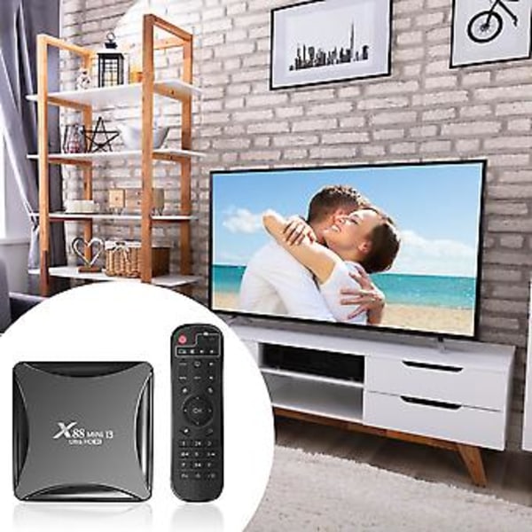 Liten Dual Band WIFI TV-box Multifunktionell Mediaspelare TV-box för Hem Sovrum (EU-kontakt 2g16g)