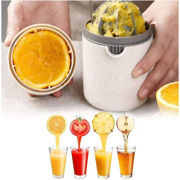 Set med 2 Manuell Citrus Juicer Liten mångsidig Juicer Avtagbar L