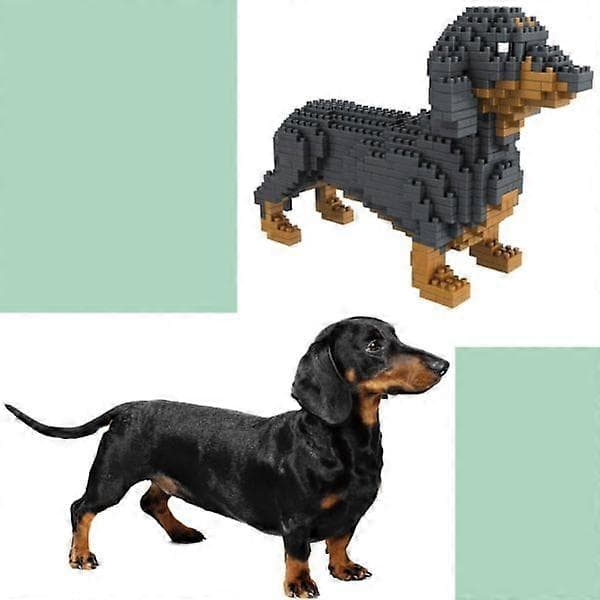 (Jul) Figur til samling med nanoblock (model 6) dachshund