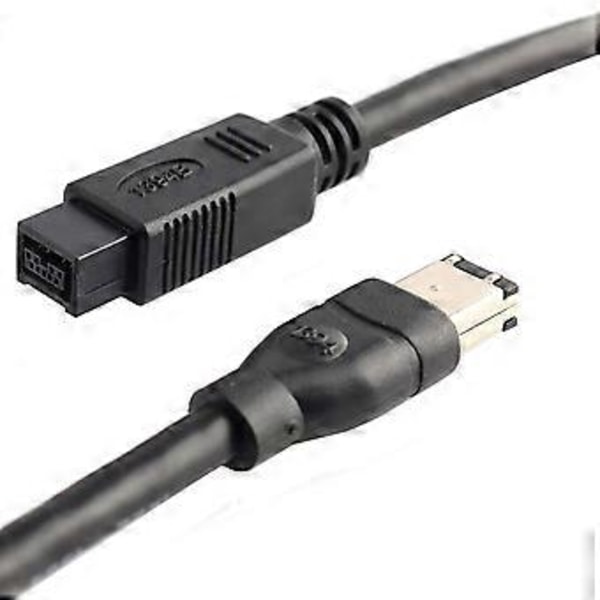 Firewire 800 til 400 IEEE 1394 Kabel 6 Pin til 9 Pin Adapterkabel til Printere, Scannere og Harddiskforbindelse 1.8m